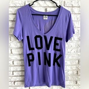 PINK Victoria's Secret Women's Purple T-Shirt